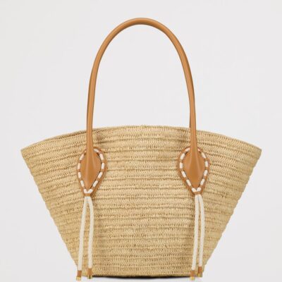 Christian Louboutin Venus Large Raffia Basket Bag - Image 3