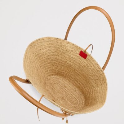 Christian Louboutin Venus Large Raffia Basket Bag - Image 4