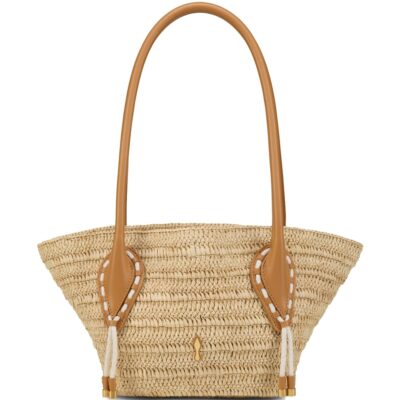 Christian Louboutin Venus Large Raffia Basket Bag - Image 5