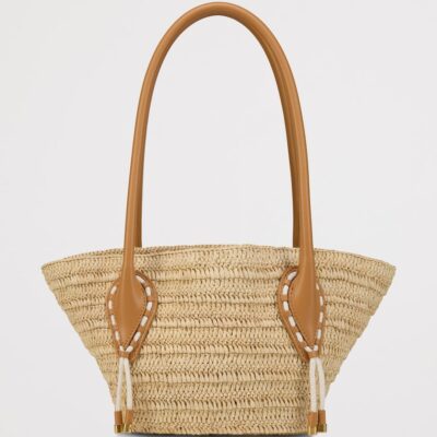 Christian Louboutin Venus Mini Raffia Basket Bag - Image 3