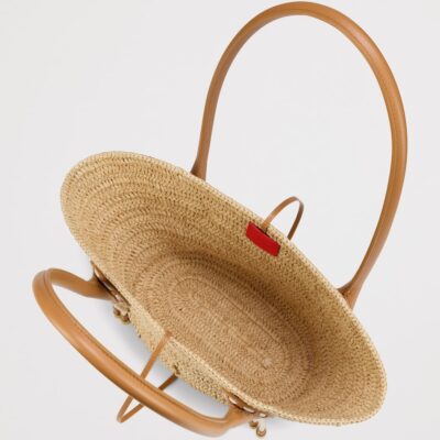Christian Louboutin Venus Mini Raffia Basket Bag - Image 4