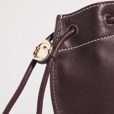 Claudie Pierlot Leather Drawstring Tote Bag - Image 5