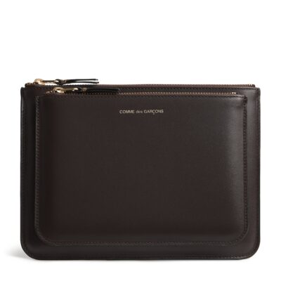 Comme Des Garçons Wallet Large Leather Outside Pocket Wallet - Image 1
