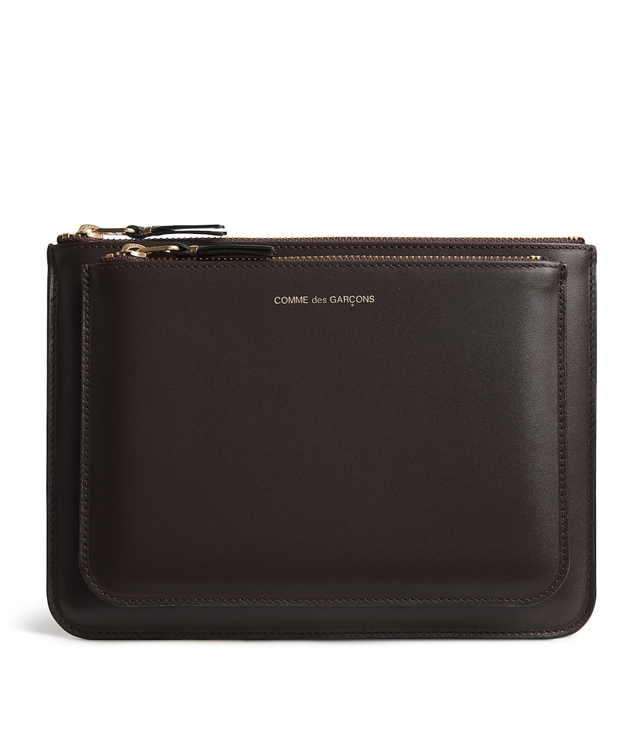 Comme Des Garçons Wallet Large Leather Outside Pocket Wallet - Image 1