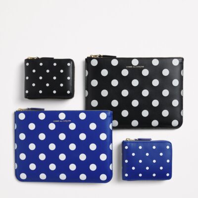 Comme Des Garçons Wallet Leather Polka-Dot Zipped Wallet - Image 3