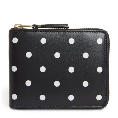 Comme Des Garçons Wallet Leather Polka-Dot Zipped Wallet - Image 5