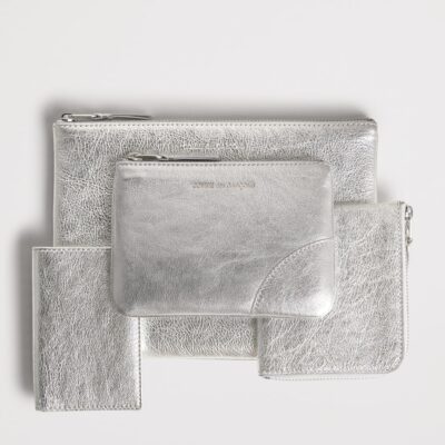 Comme Des Garçons Wallet Small Leather Half-Zip Wallet - Image 3