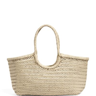 DRAGON DIFFUSION Large Leather Woven Nantucket Tote Bag - Image 1