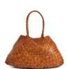 DRAGON DIFFUSION Large Leather Woven Santa Croce Tote Bag - Image 1