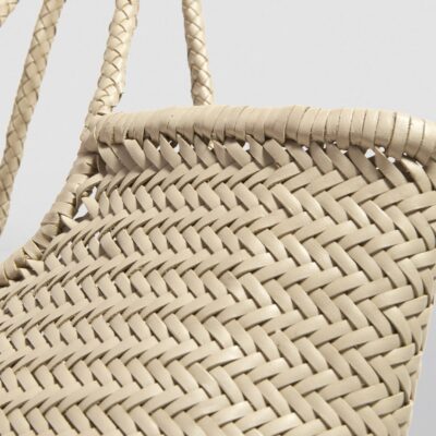 DRAGON DIFFUSION Large Leather Woven Nantucket Tote Bag - Image 4
