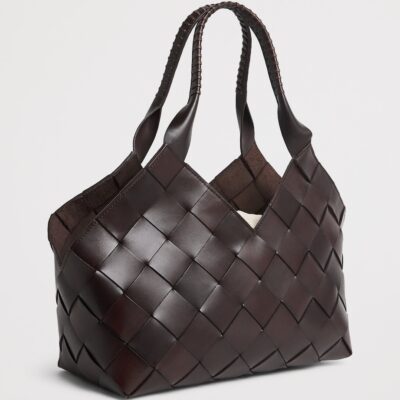 DRAGON DIFFUSION Leather Woven Castello Shoulder Bag - Image 3