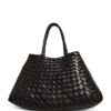 DRAGON DIFFUSION Small Leather Woven Santa Croce Tote Bag - Image 1