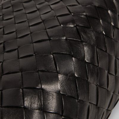 DRAGON DIFFUSION Small Leather Woven Santa Croce Tote Bag - Image 3