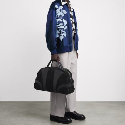 DRIES VAN NOTEN Leather-Suede Duffle Bag - Image 2