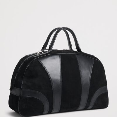 DRIES VAN NOTEN Leather-Suede Duffle Bag - Image 3