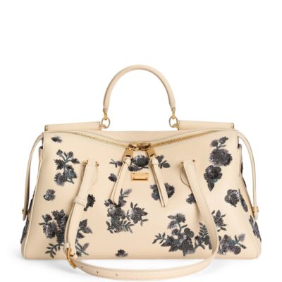 Dolce&Gabbana Calfskin Embellished Vittoria Shoulder Bag - Image 1