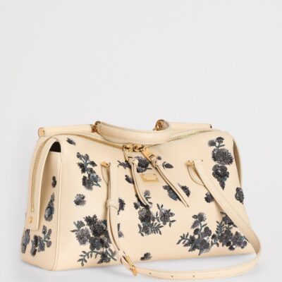 Dolce&Gabbana Calfskin Embellished Vittoria Shoulder Bag - Image 2