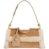 Dolce&Gabbana Calfskin Fur-Trim My Sicily Top-Handle Bag - Image 1