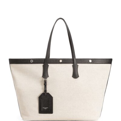 Dolce&Gabbana Canvas-Calfskin Tote Bag - Image 1