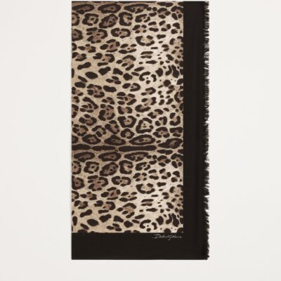 Dolce&Gabbana Cotton Leopard Print Foulard - Image 2