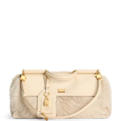Dolce&Gabbana Fur-Trim My Sicily Top-Handle Bag - Image 1