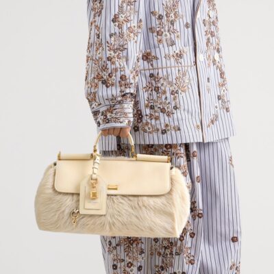Dolce&Gabbana Fur-Trim My Sicily Top-Handle Bag - Image 2