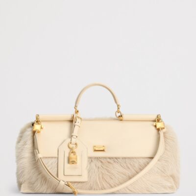 Dolce&Gabbana Fur-Trim My Sicily Top-Handle Bag - Image 3