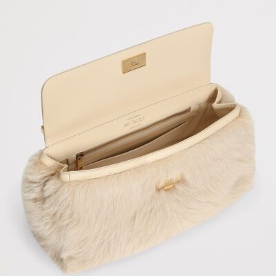 Dolce&Gabbana Fur-Trim My Sicily Top-Handle Bag - Image 5