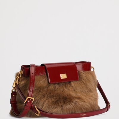 Dolce&Gabbana Fur and Leather Vittoria Shoulder Bag - Image 2