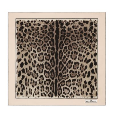 Dolce&Gabbana KIM DOLCE&GABBANA Leopard Print Twill Scarf - Image 1