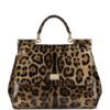 Dolce&Gabbana KIM DOLCE&GABBANA Medium Leopard Print Sicily Bag - Image 1