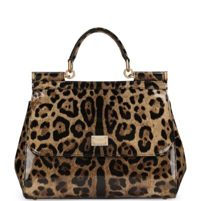Dolce&Gabbana KIM DOLCE&GABBANA Medium Leopard Print Sicily Bag - Image 1