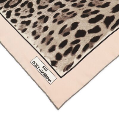 Dolce&Gabbana KIM DOLCE&GABBANA Leopard Print Twill Scarf - Image 3