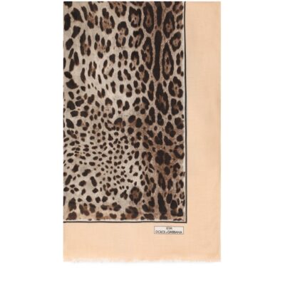 Dolce&Gabbana KIM DOLCE&GABBANA Silk Leopard Print Scarf - Image 4