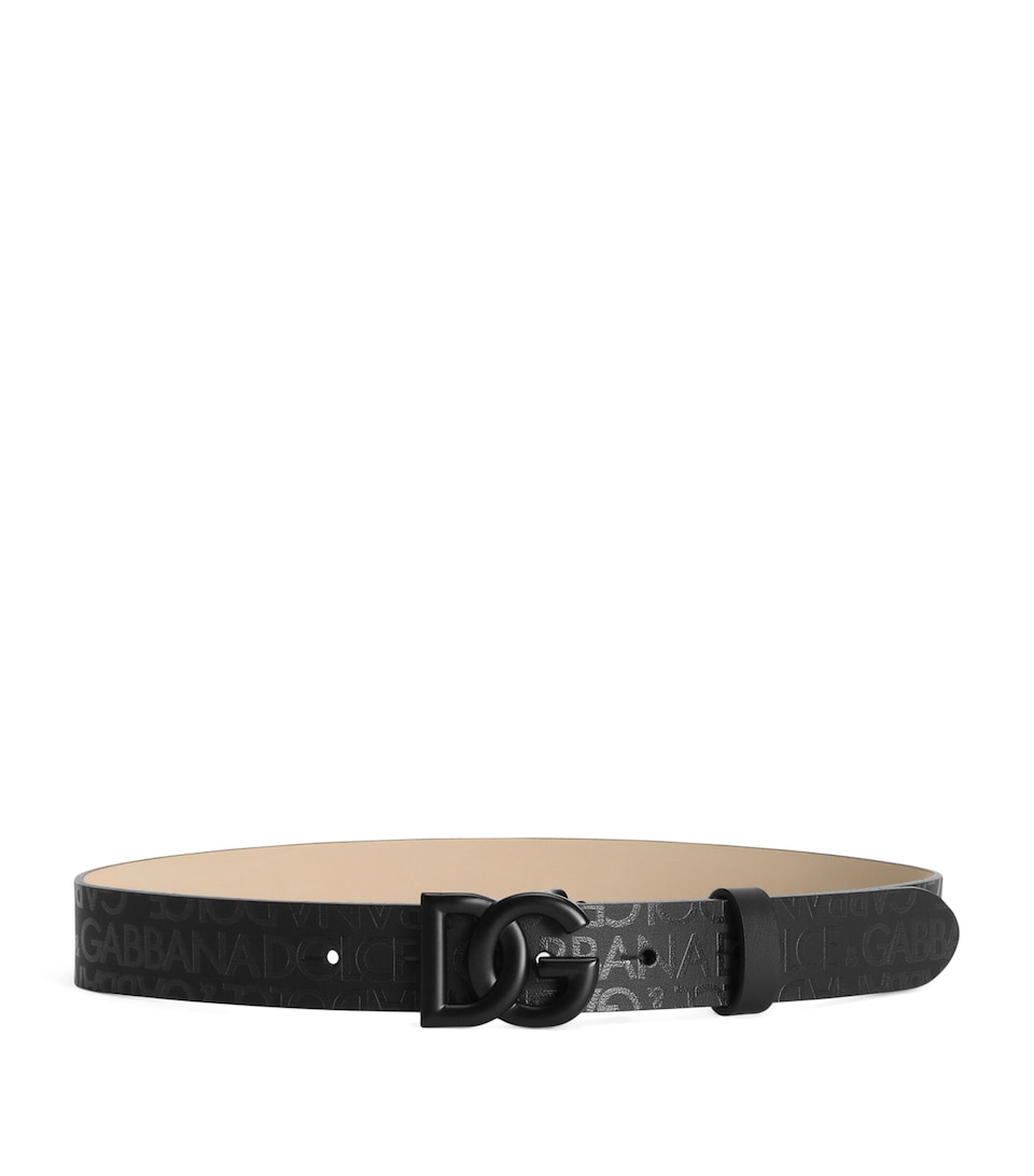 Dolce&Gabbana Leather Logo Belt - Image 3