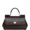 Dolce&Gabbana Leather Sicily Top-Handle Bag - Image 1