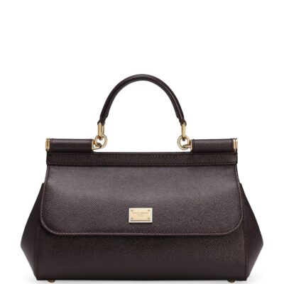 Dolce&Gabbana Leather Sicily Top-Handle Bag - Image 1