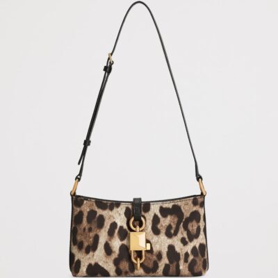 Dolce&Gabbana Leopard-Print Lock Shoulder Bag - Image 2