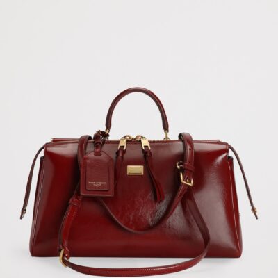 Dolce&Gabbana Medium Calfskin Vittoria Top-Handle Bag - Image 3