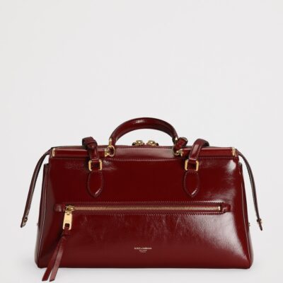 Dolce&Gabbana Medium Calfskin Vittoria Top-Handle Bag - Image 4