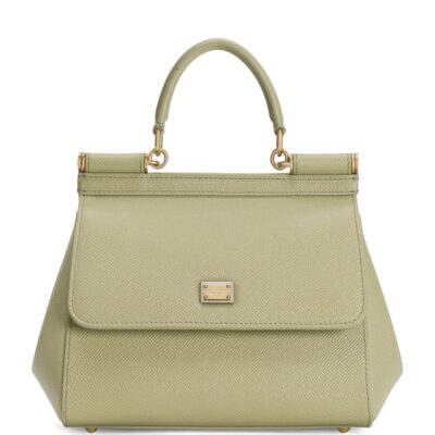 Dolce&Gabbana Medium Leather Sicily Top-Handle Bag - Image 1