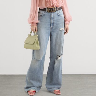 Dolce&Gabbana Medium Leather Sicily Top-Handle Bag - Image 2