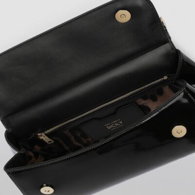 Dolce&Gabbana Medium Patent Sicily Top-Handle Bag - Image 5