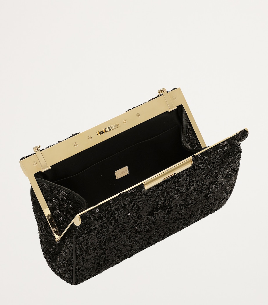 Dolce&Gabbana Medium Sequin-Detail Marlene Shoulder Bag - Image 4