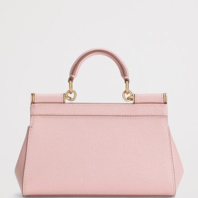 Dolce&Gabbana Mini Leather Sicily Top-Handle Bag - Image 4