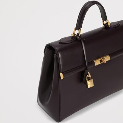 Dolce&Gabbana Palmellato Calfskin Marlene Top-Handle Bag - Image 5
