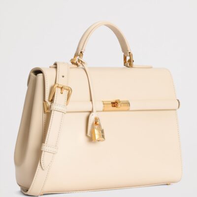Dolce&Gabbana Palmellato Leather Marlene Top-Handle Bag - Image 2