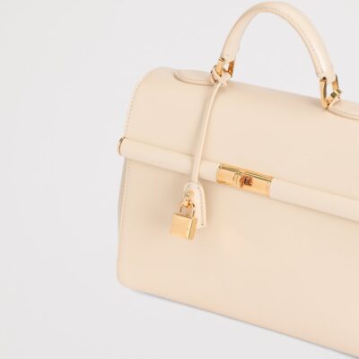 Dolce&Gabbana Palmellato Leather Marlene Top-Handle Bag - Image 4