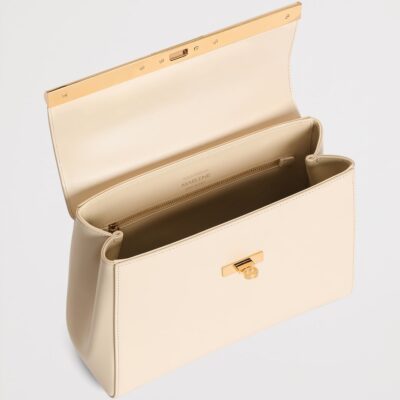Dolce&Gabbana Palmellato Leather Marlene Top-Handle Bag - Image 5