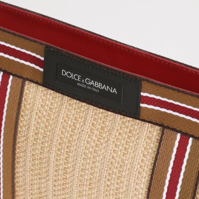 Dolce&Gabbana Raffia-Effect Wash Bag - Image 4